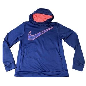 Girls Nike Dri-FIT Navy and Coral Sweatshirt